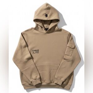 SP Standard Issue Men's Hoodie in Beige with Subtle Logo